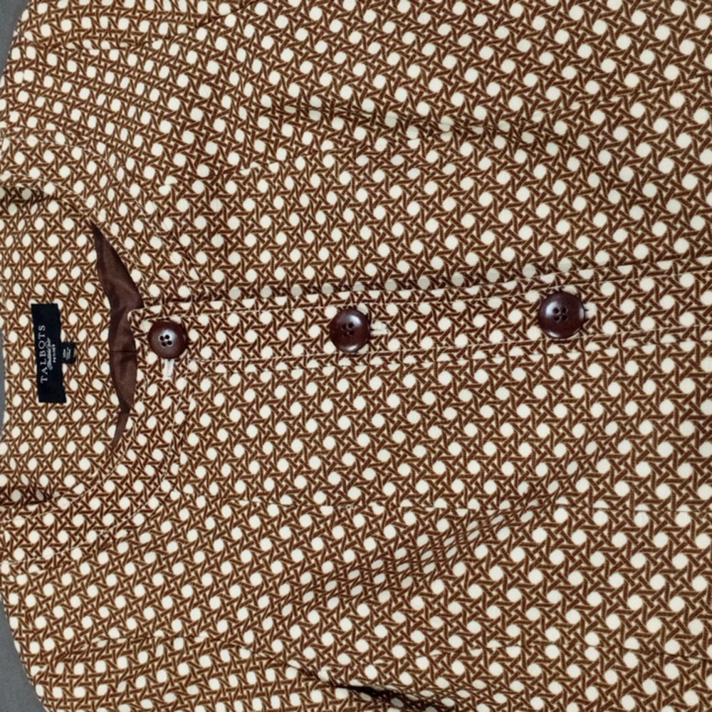 Talbots Brown Geometric Pattern Jacket - image 5